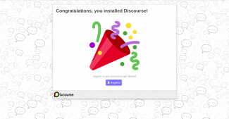 successful install discourse